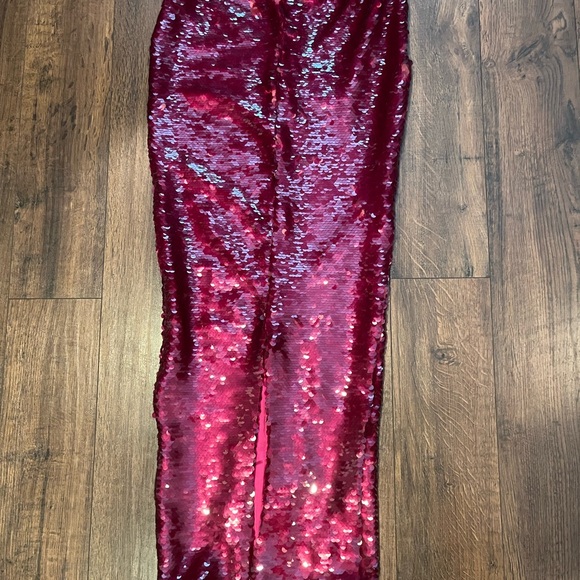 House of CB Alexis Hot Pink Sequin Maxi Skirt - NWOT - Picture 6 of 8